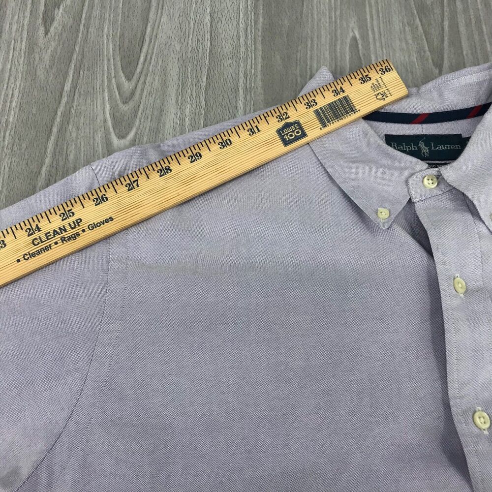 Ralph Lauren‎ Classic Fit Oxford Button Up Shirt XXL Long Sleeve Purple - Picture 9 of 10